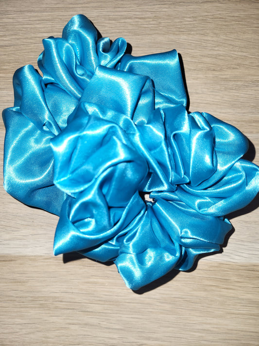 Chouchou bleu satiné