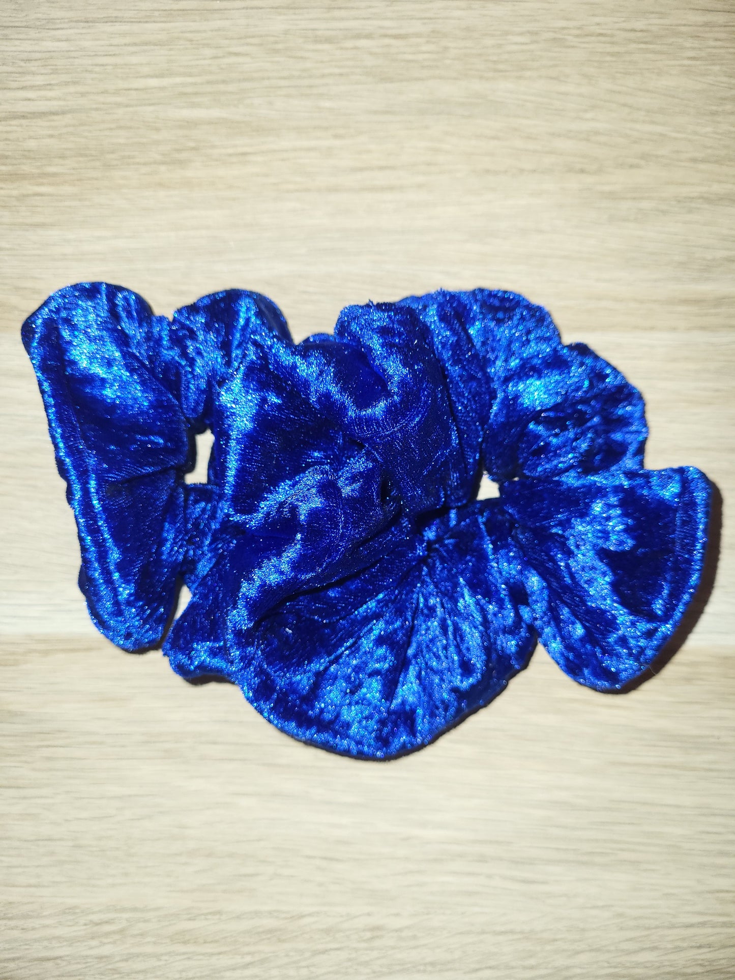 Chouchou bleu en velours