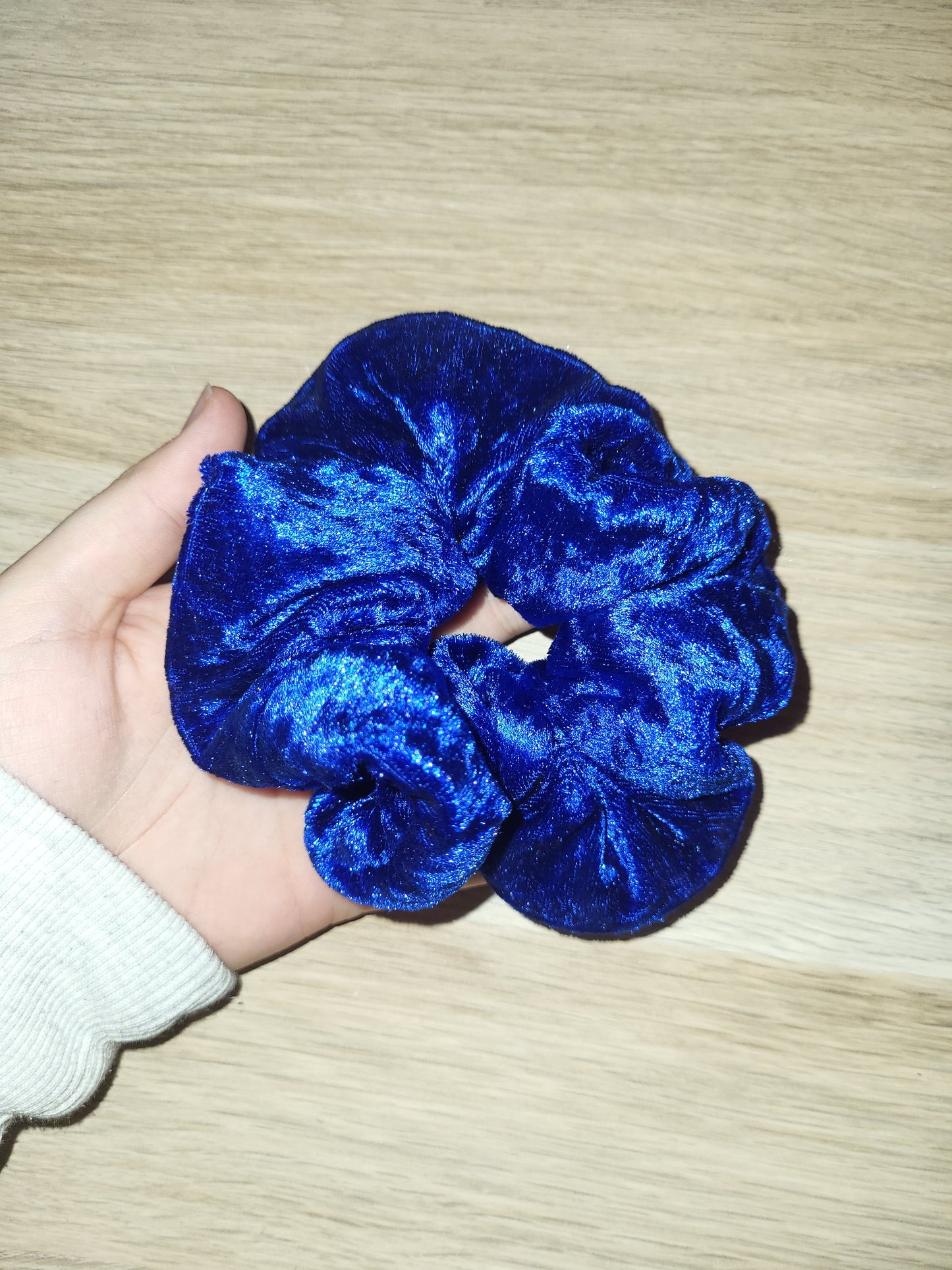 Chouchou bleu en velours