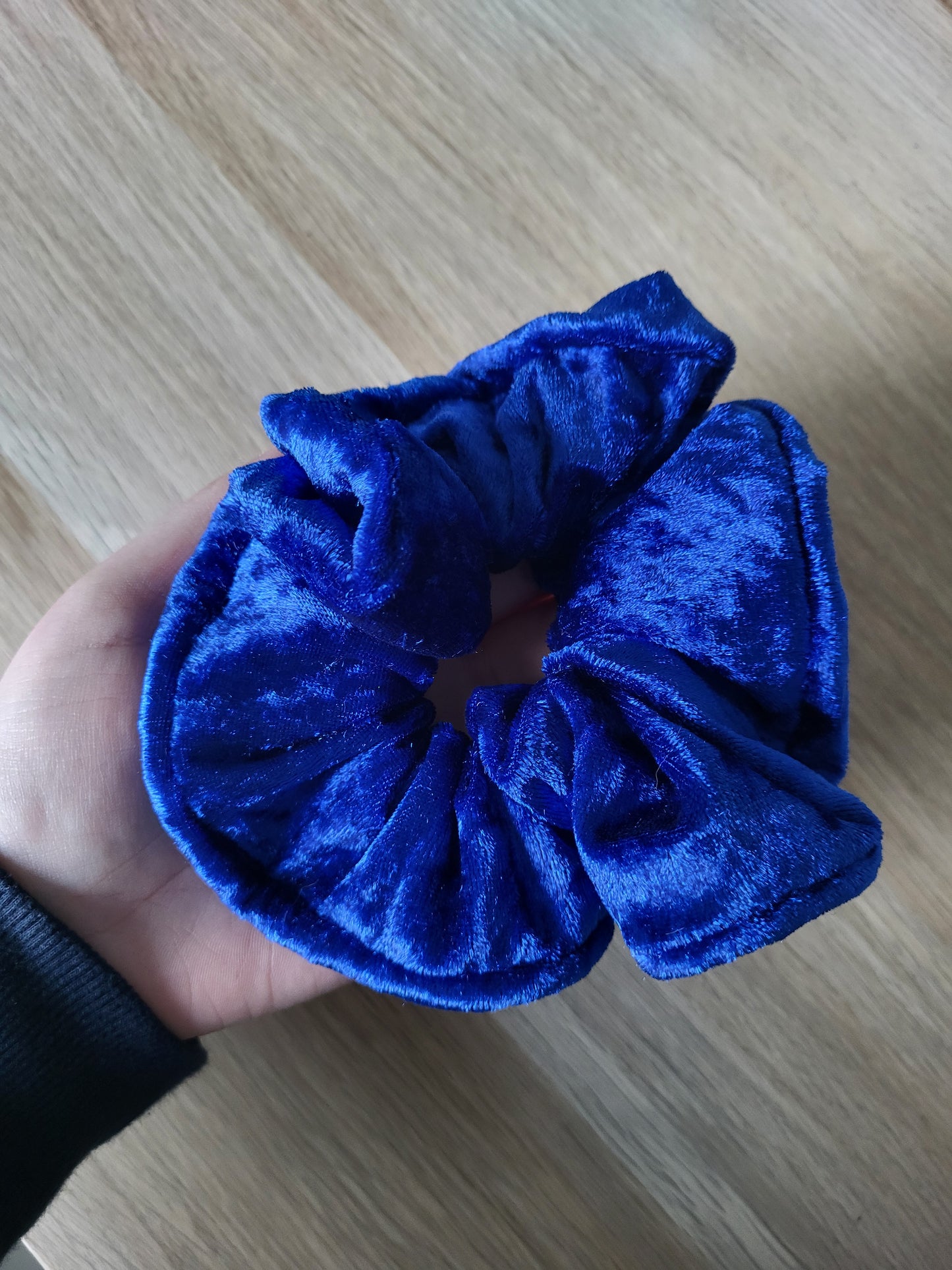 Chouchou bleu en velours